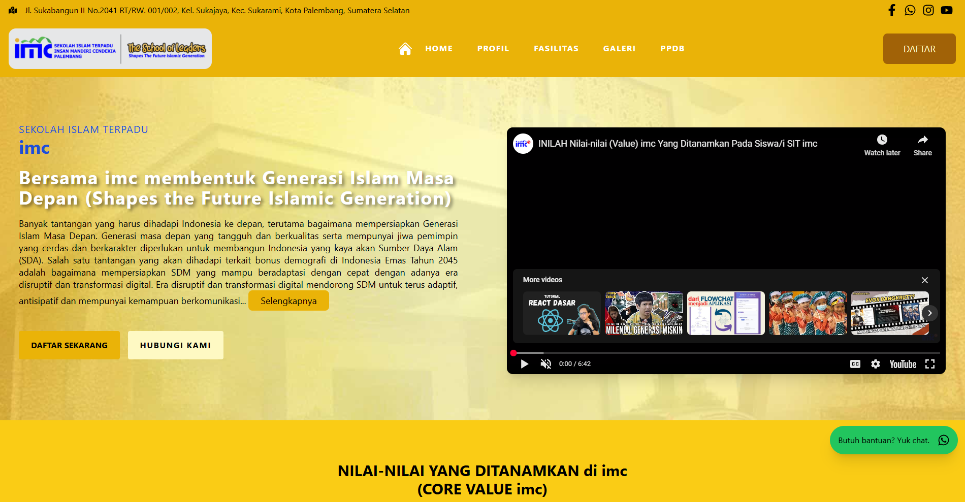 Insan Mandiri Cendika Landing Page